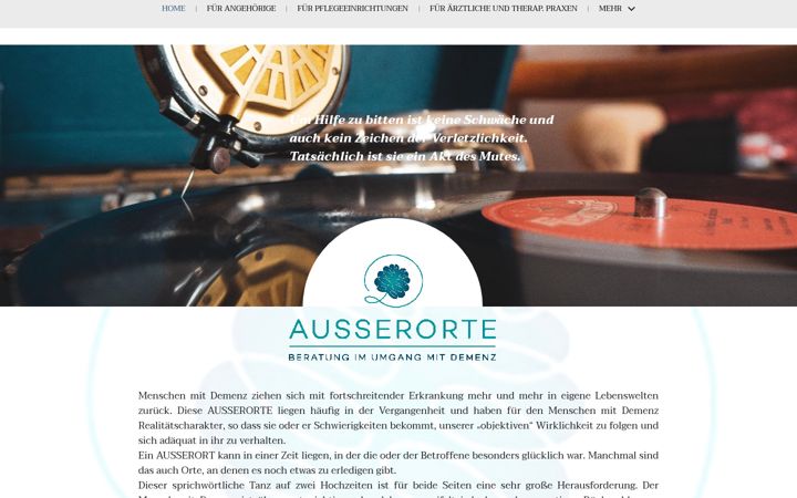 Screenshot of ausserorte-demenz.de