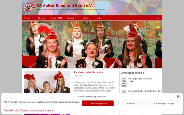 Posnetek zaslona ausserrandundband.com