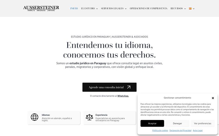 Captura de ecrã de aussersteiner.com