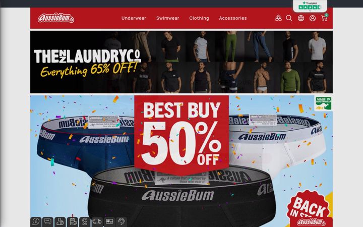 Posnetek zaslona aussiebum.com