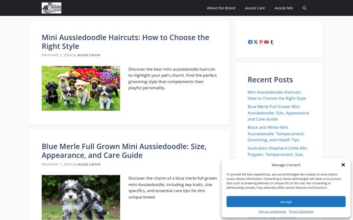 Screenshot of aussiecanine.com