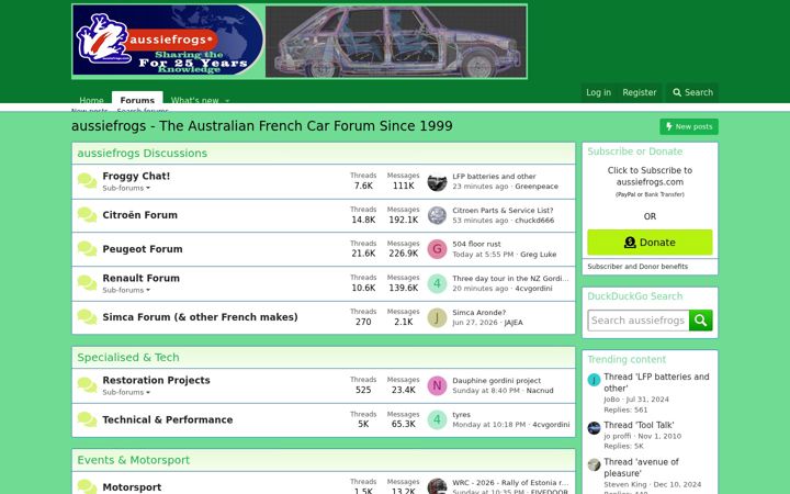 Screenshot of aussiefrogs.com