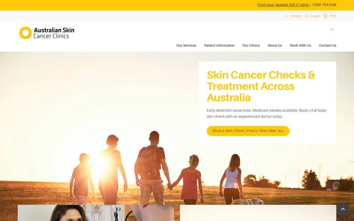 Skjámynd af ausskinclinics.com.au
