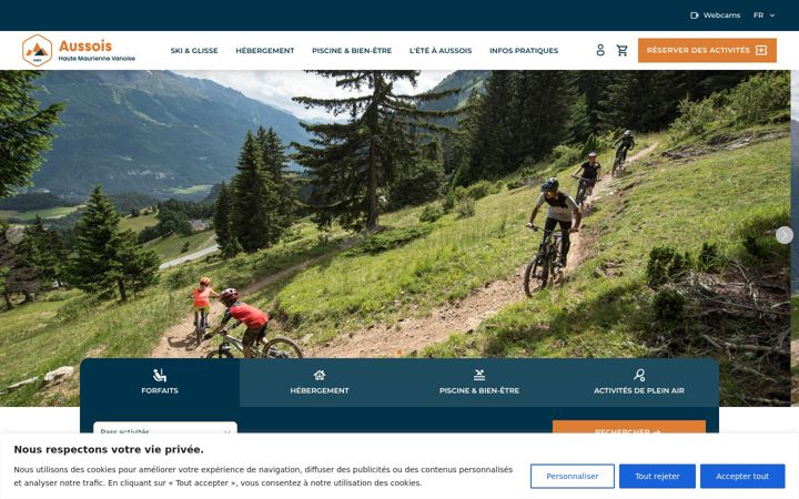 Screenshot of aussois.ski