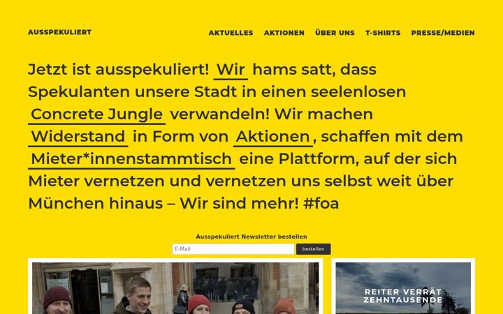 Screenshot of ausspekuliert.de