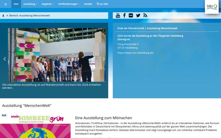 Screenshot stránky ausstellung-menschenwelt.de