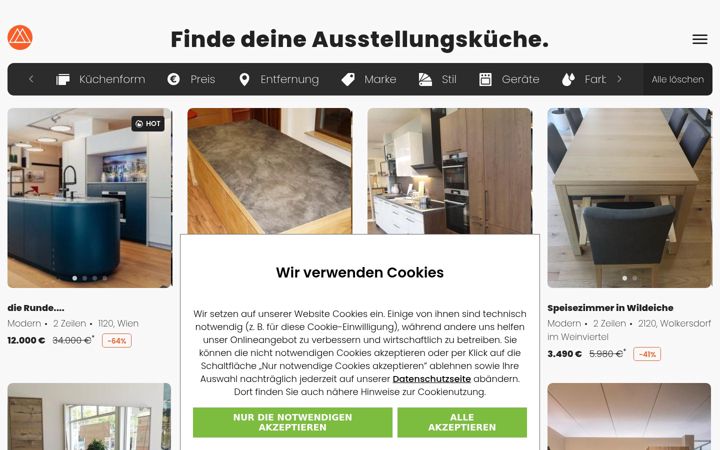 Screenshot of ausstellungskueche.at