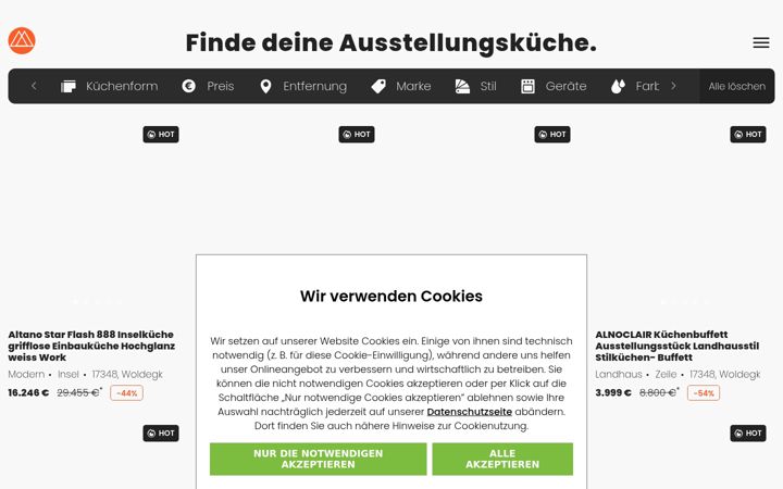 Skærmbillede af ausstellungskuechen.com