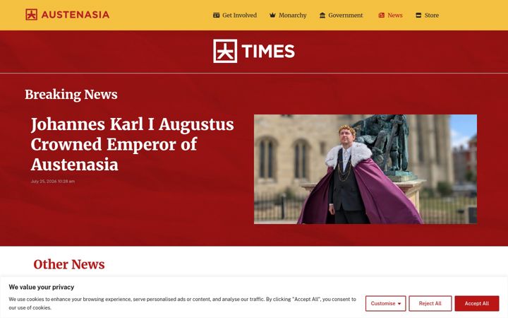 Screenshot of austenasia.news