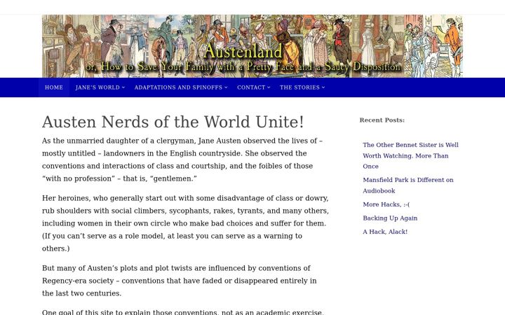 Screenshot of austenland.org