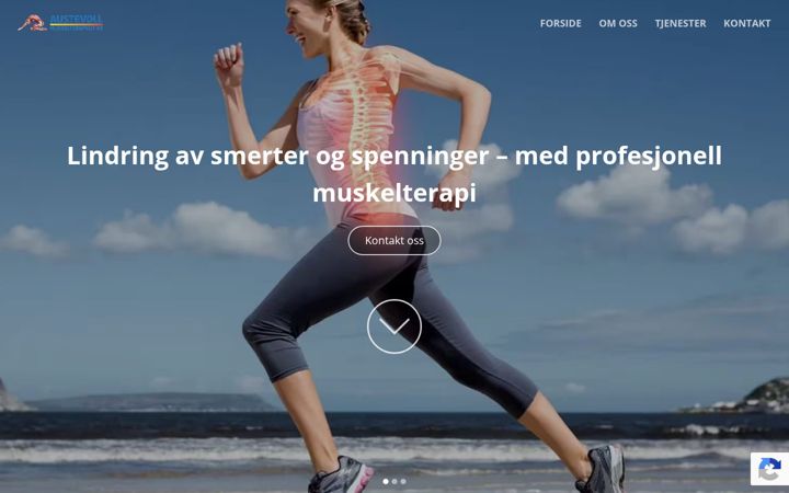 Screenshot stránky austevollmuskelterapi.no