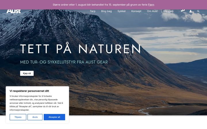 Screenshot stránky austgear.no