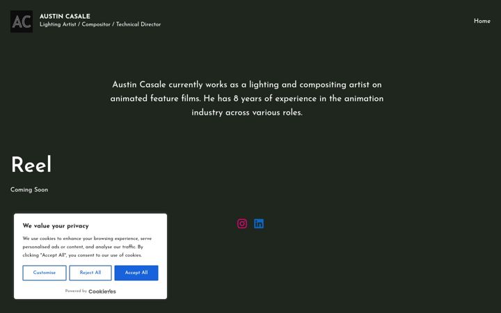 Skærmbillede af austincasale.com
