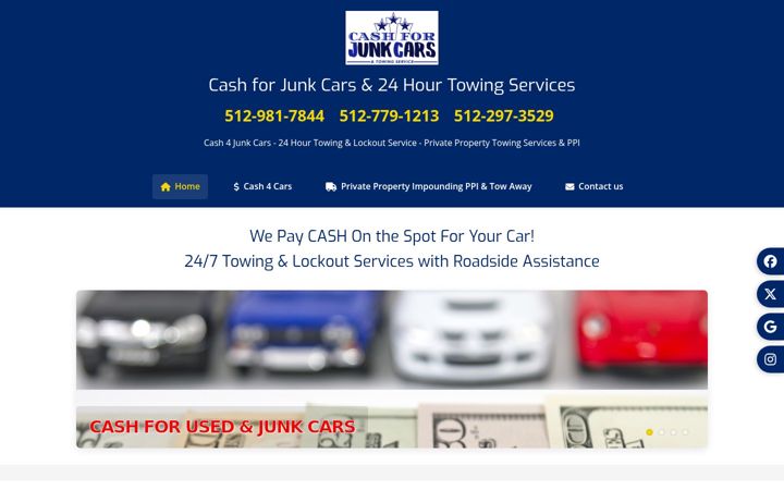 Skærmbillede af austincashforcars.com