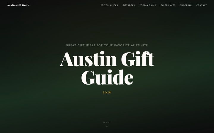 Screenshot of austingiftguide.com