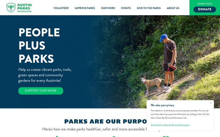 Ekrano kopija austinparks.org