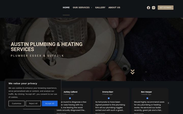 Screenshot of austinplumbingandheating.com
