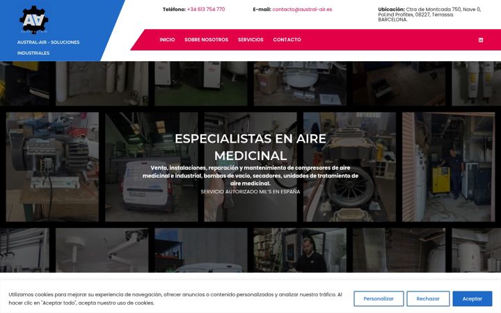 Screenshot of austral-air.es