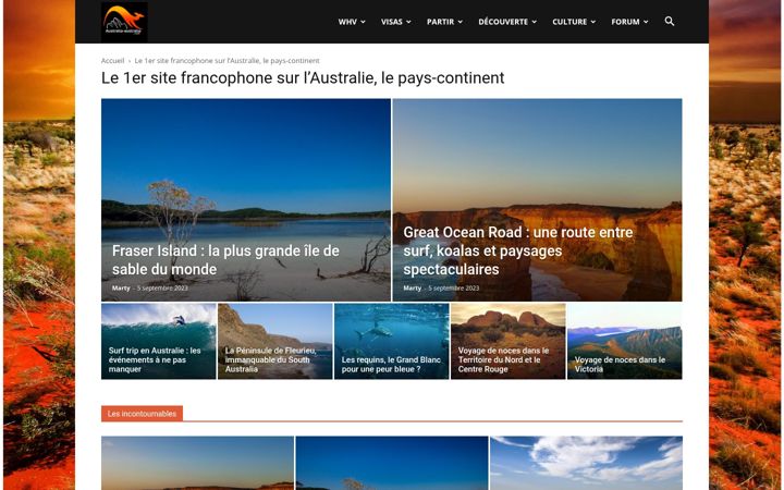 Screenshot of australia-australie.com