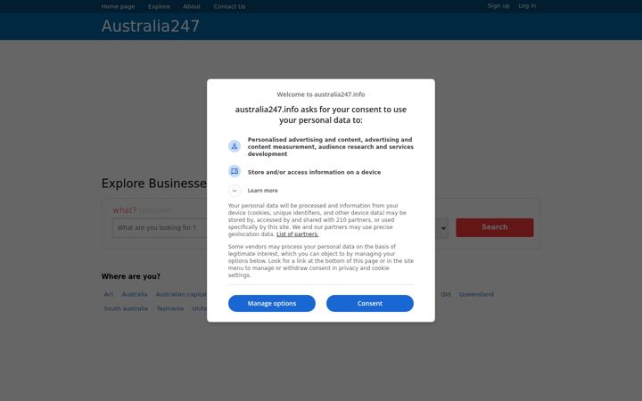 Screenshot di australia247.info