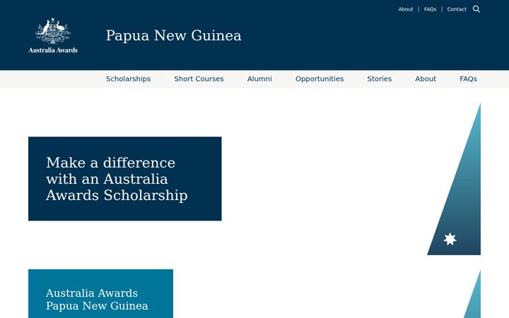 Screenshot of australiaawardspng.org