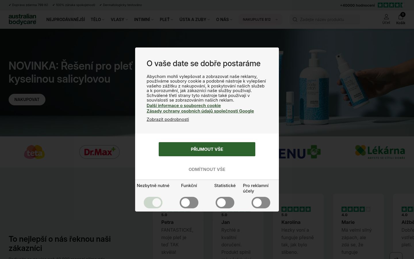 Zrzut ekranu banera zgody wyświetlanego przed jakąkolwiek interakcją