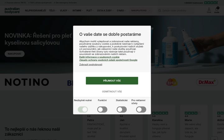Screenshot of australian-bodycare-cz.cz