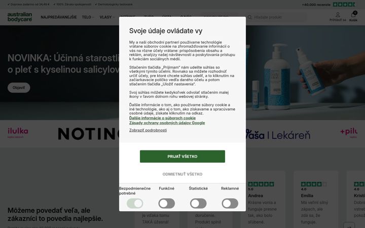 Screenshot of australian-bodycare-sk.sk
