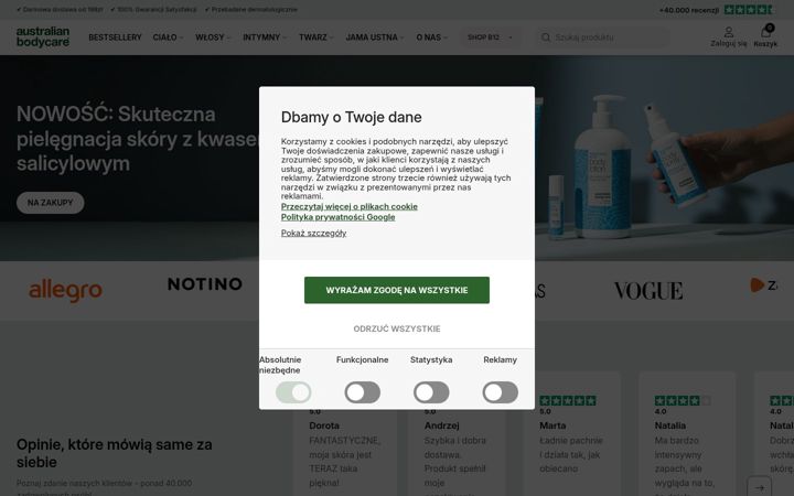 Screenshot of australian-bodycare.pl