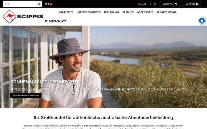 Screenshot stránky australian-fashion.de