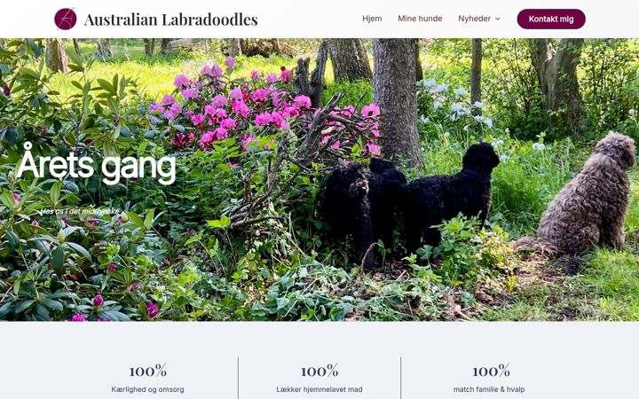 Screenshot ta' australian-labradoodles.dk