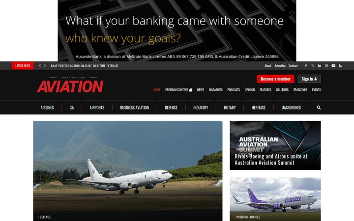 Screenshot of australianaviation.com.au