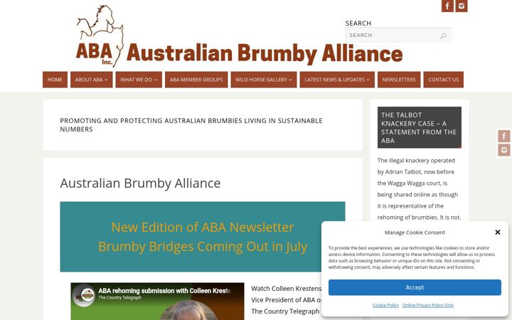 Screenshot of australianbrumbyalliance.org.au