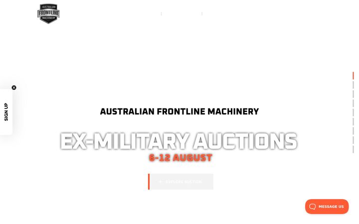 Skjámynd af australianfrontlinemachinery.com.au