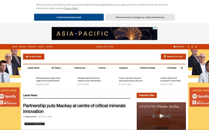 Screenshot of australianmining.com.au