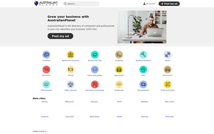 Screenshot of australianplanet.com