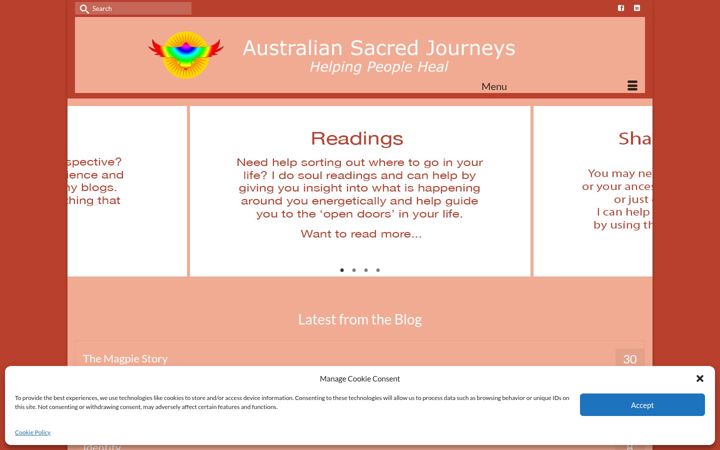 Screenshot von australiansacredjourneys.com