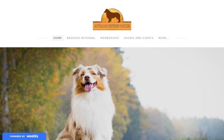 Screenshot of australianshepherdfanciersofaz.com