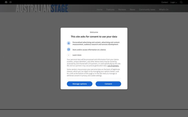 Screenshot of australianstage.com.au