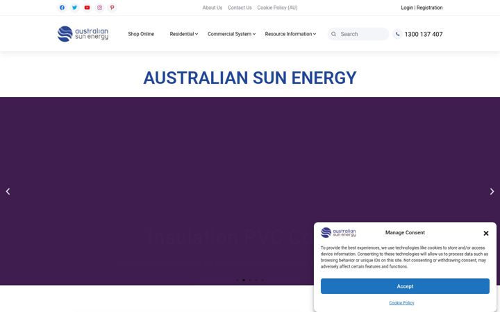 Screenshot von australiansunenergy.com.au