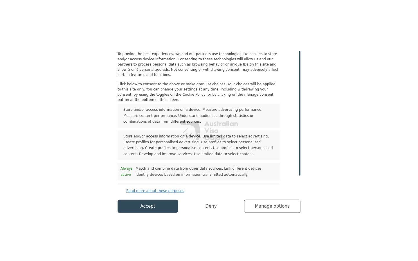 Screenshot van de toestemmingsbanner zoals getoond vóór enige interactie