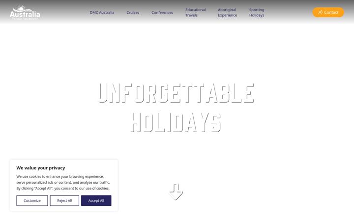 Screenshot von australiapacificvacations.com