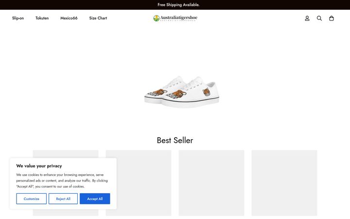 Screenshot of australiatigershoes.store
