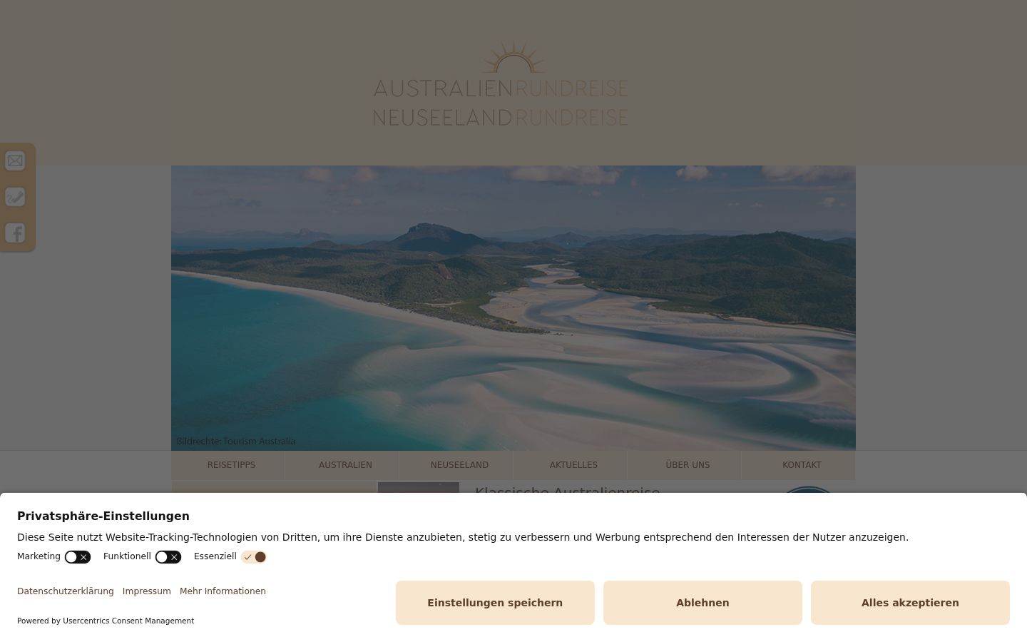 Captura de pantalla del banner de consentimiento mostrado antes de cualquier interacción