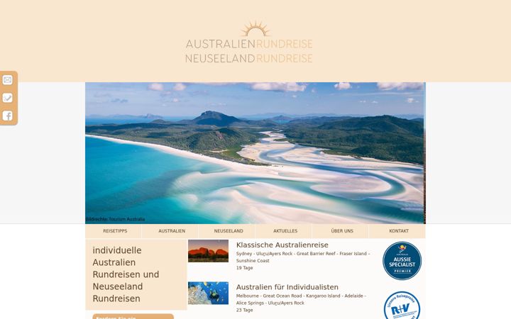Screenshot von australienrundreise.eu