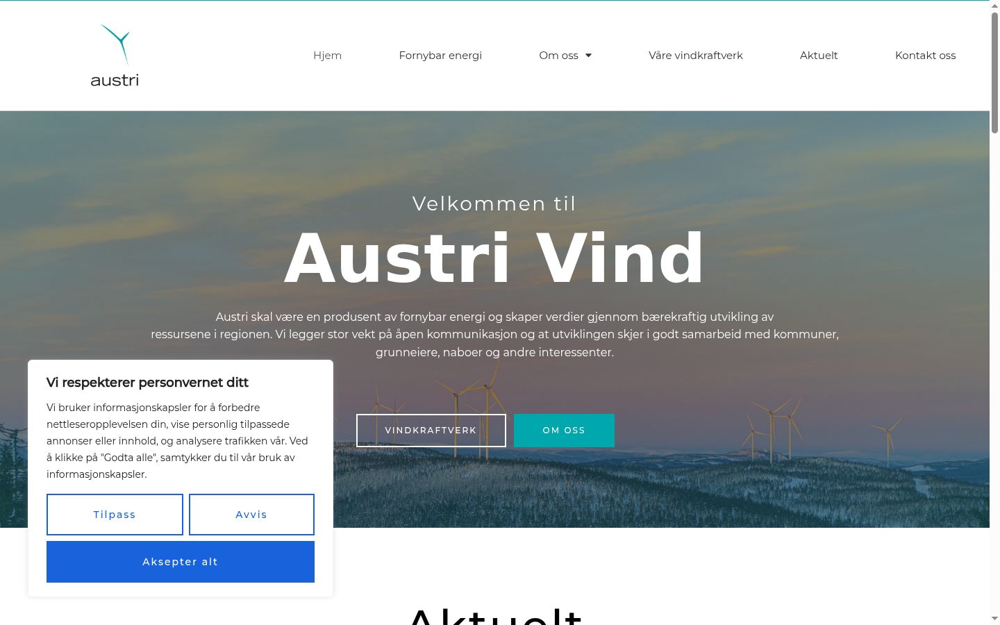 Screenshot del banner di consenso mostrato prima di qualsiasi interazione