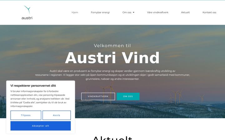 Screenshot of austri.no