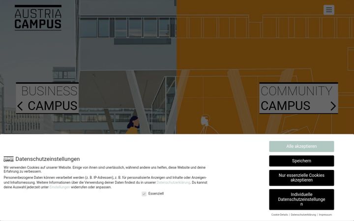 Screenshot of austria-campus.at
