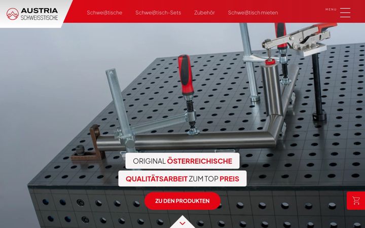 Zrzut ekranu austria-schweisstische.com