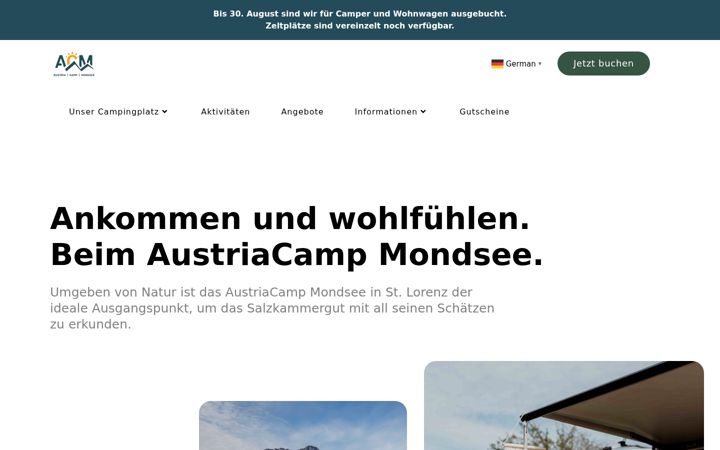 Zrzut ekranu austriacamp.at